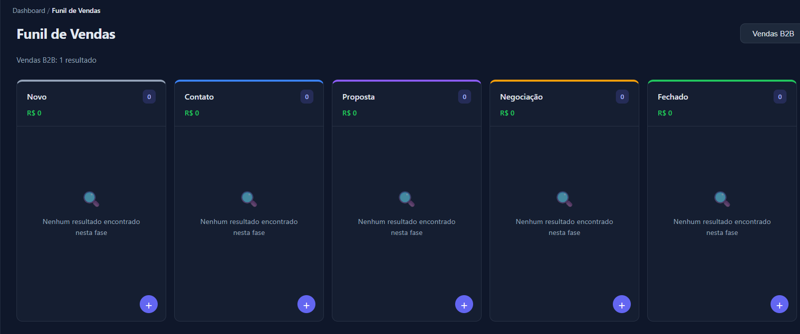 CRM Comercial UP - tela 2
