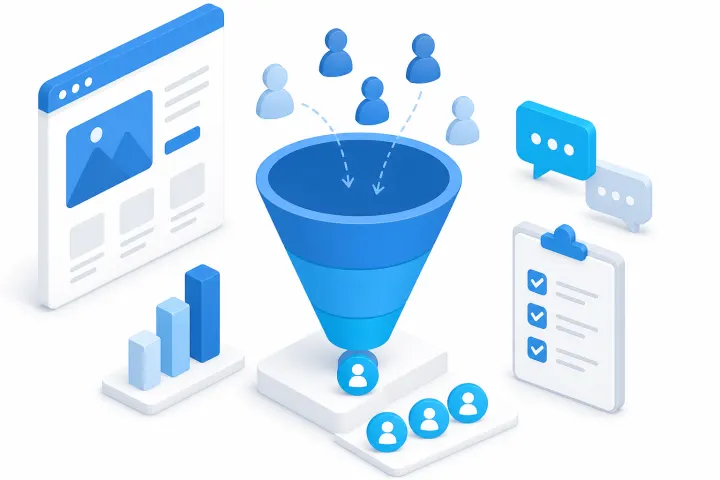 Etapa de conversão com CRM e funil